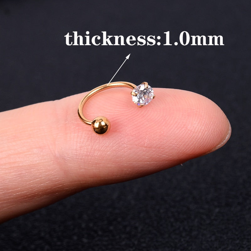 C shape earring