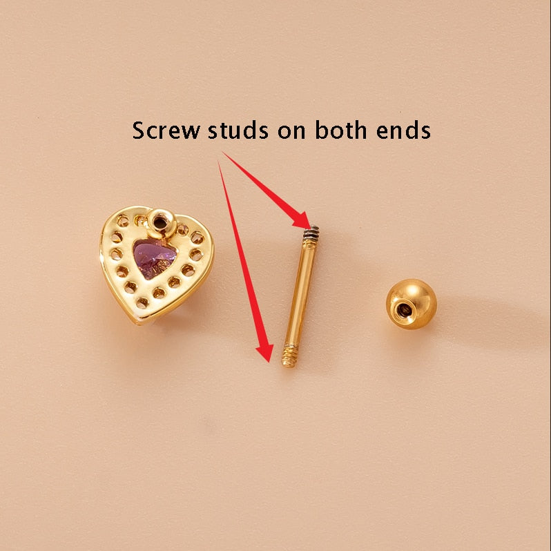 Screw post earring